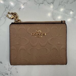 Coach Beige Leather Coin Pouch